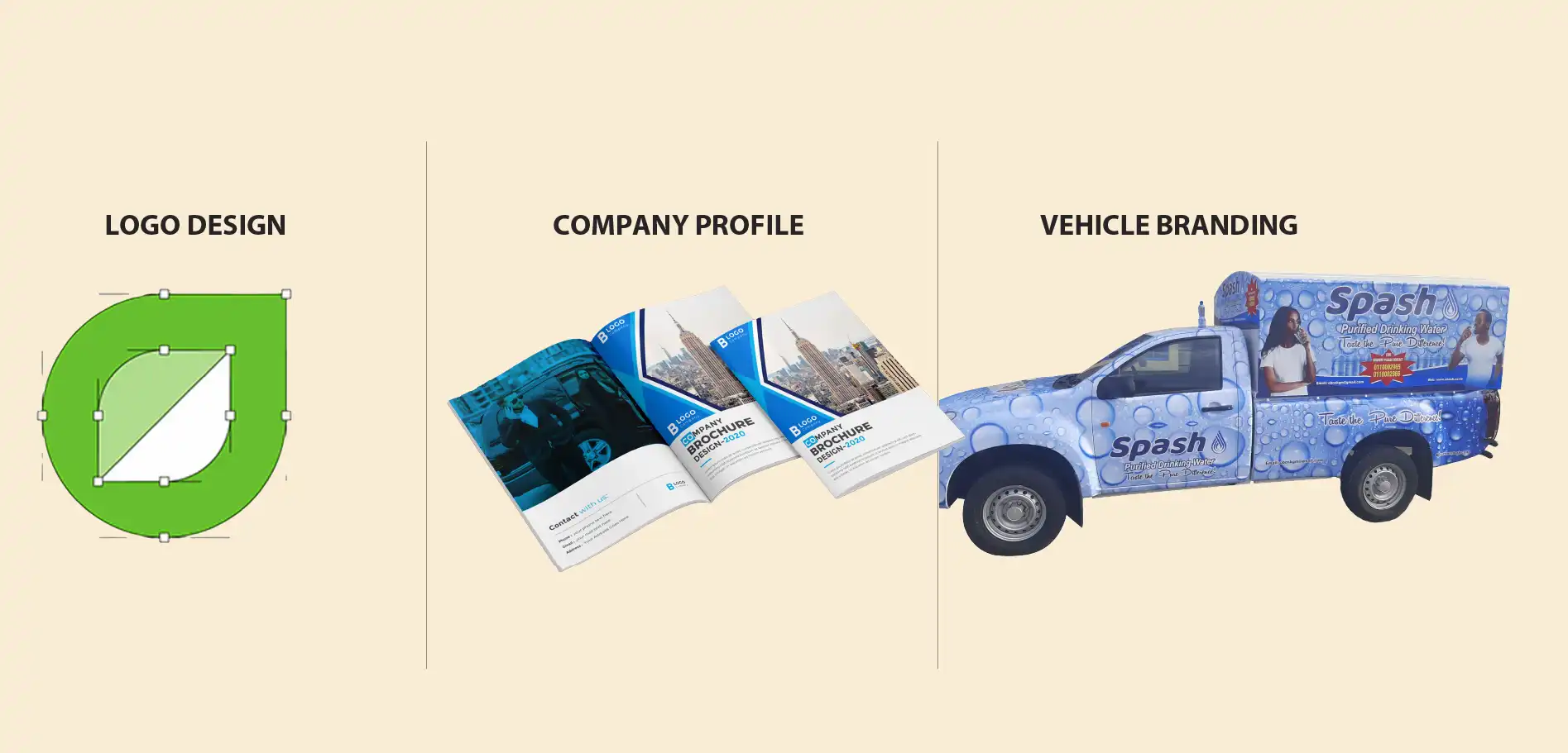 Dencal Brands graphic design banner